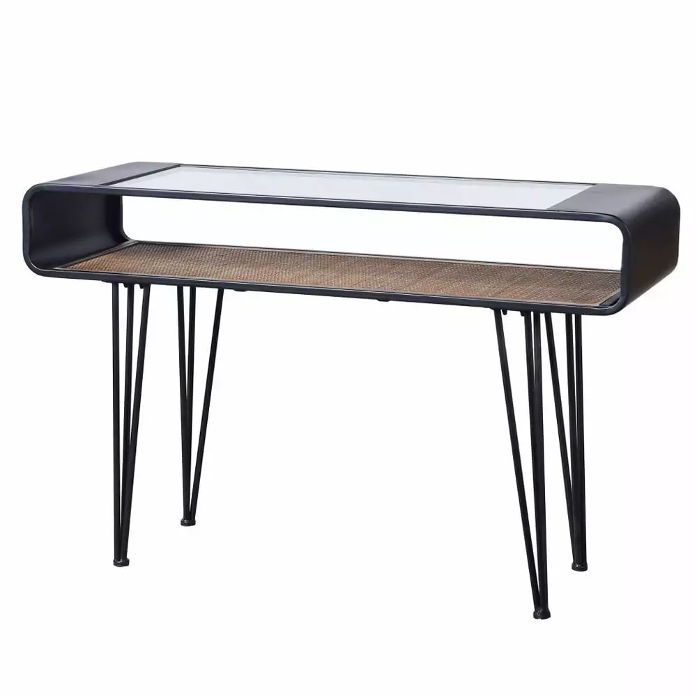 Stylecraft Home Collection Aaron Console Table Mid-Century Modern Design Living Room Console