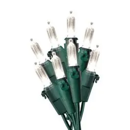 Christmas LED Light Set Mini Warm White 50-Count String Lights Holiday Wonderland