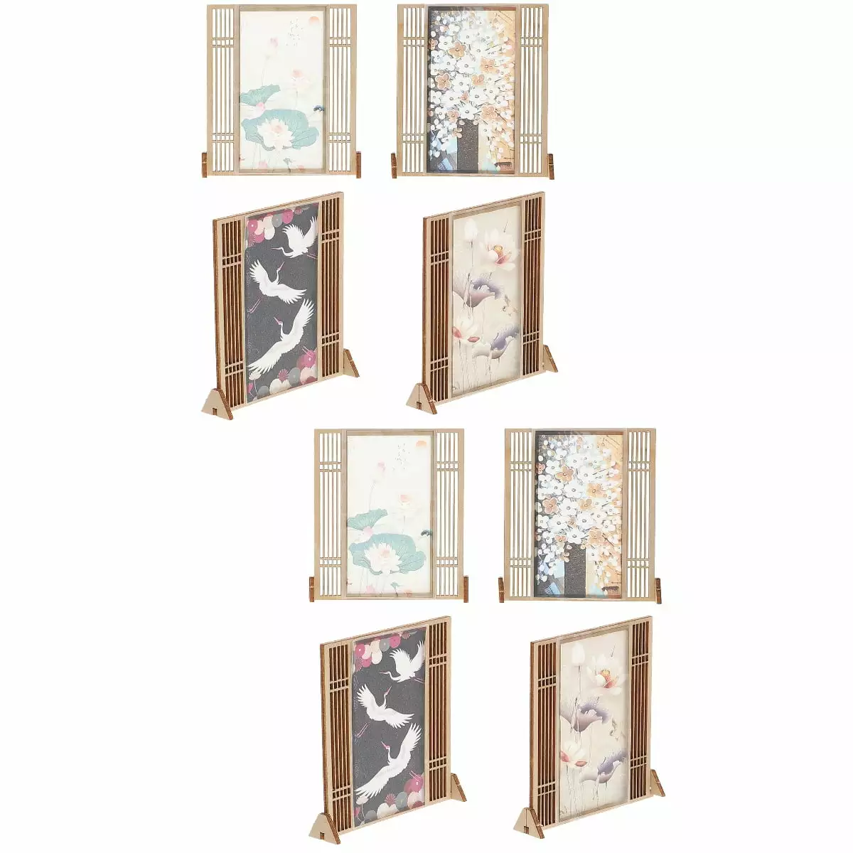 Vintage Decor Small Chinese Dividers 2 Sets Simulated Mini Screen Antique Decorate Desktop FANN
