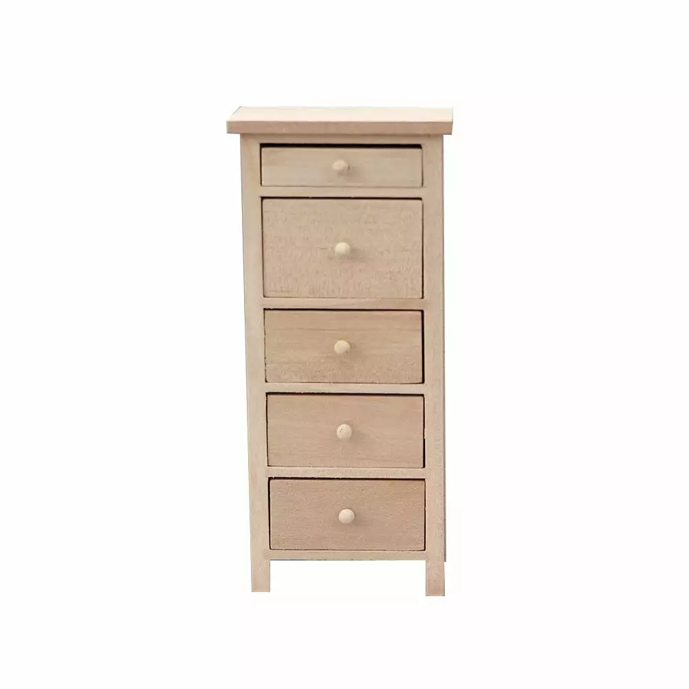 Mini Drawer Chest Wooden Model Furniture Ornament Decorative Display Piece NUOLUX