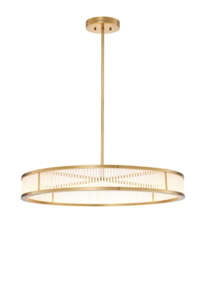 Minimalistic Antique Brass Finish Chandelier Eichholtz Thibaud Sleek Ceiling Light