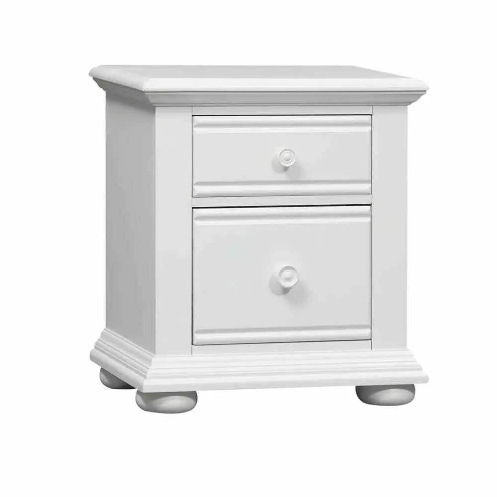 Summer Houtilize White 2 Drawer Night Stand - Minimalist Bedroom Furniture Liberty Furniture