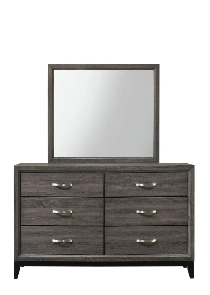 AKERSON BEDROOM MIRROR GREY - Elegant Full-Length Mirror Bedroom