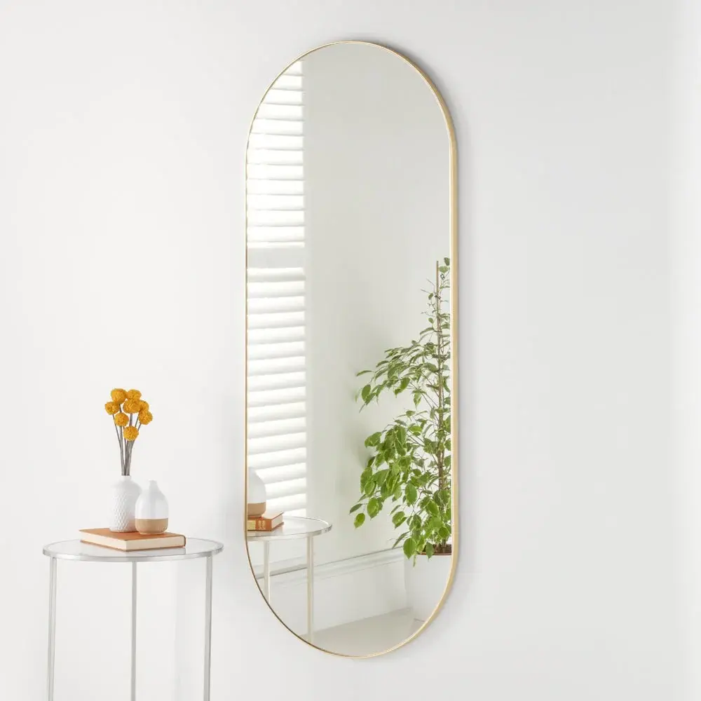 Andora Oval Wall Mirror - Golden Entryway