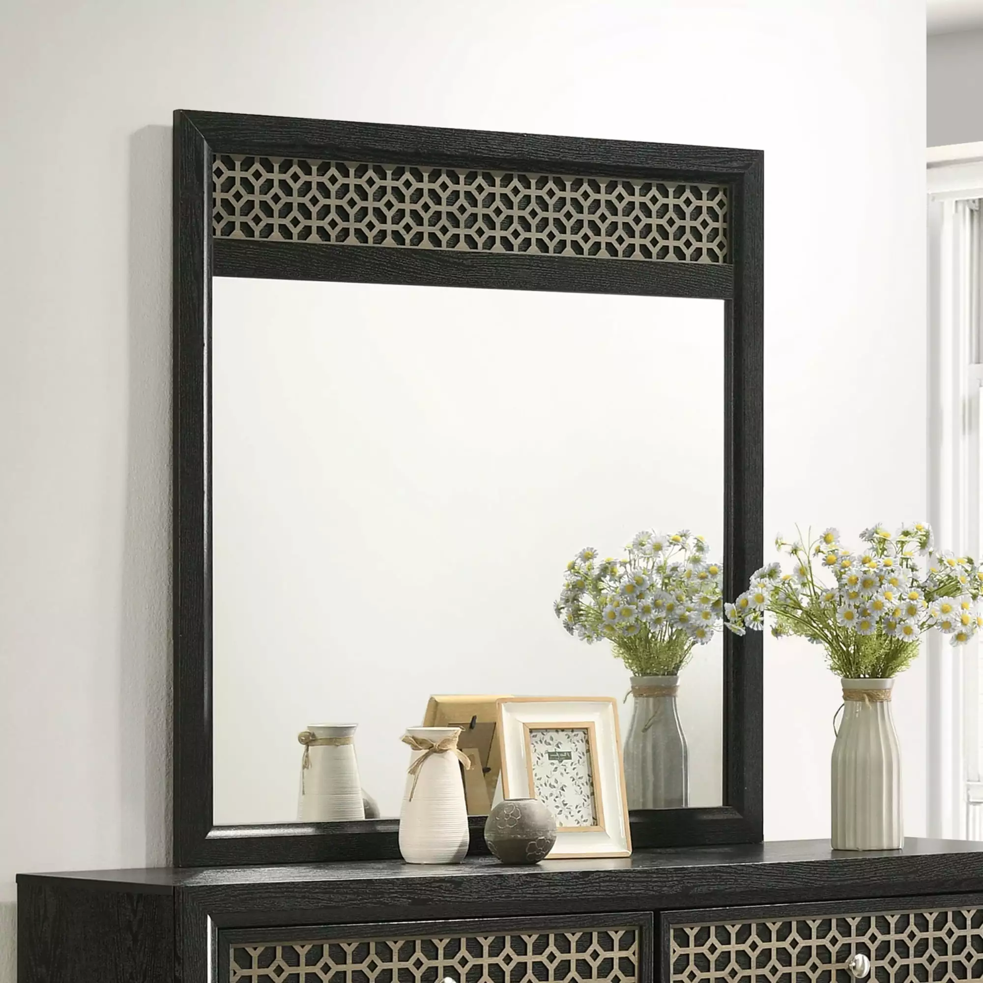 Caraway Dresser Mirror Black Coaster Company