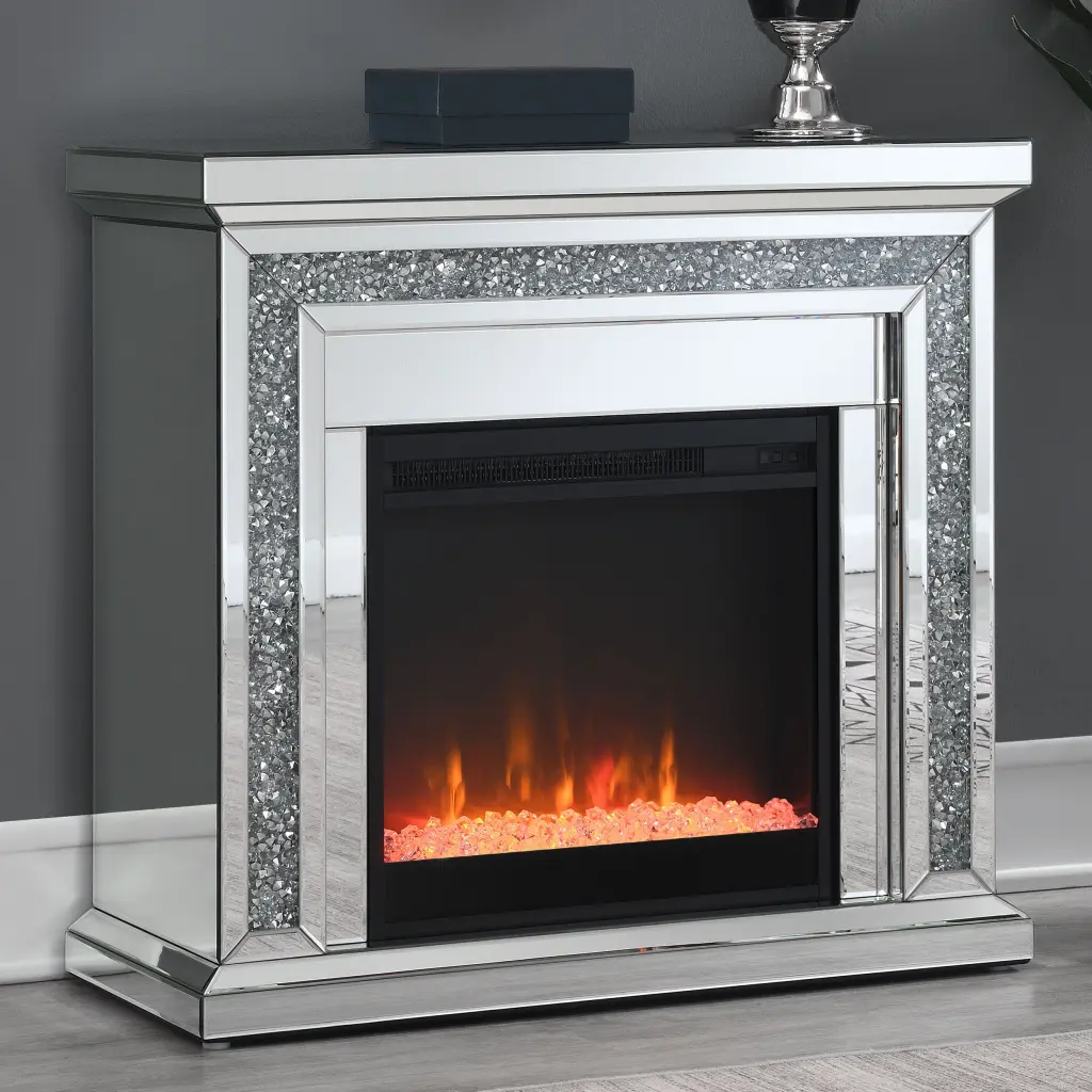 Lorelai Rectangular Freestanding Fireplace Mirror Decorative Wall Mirror