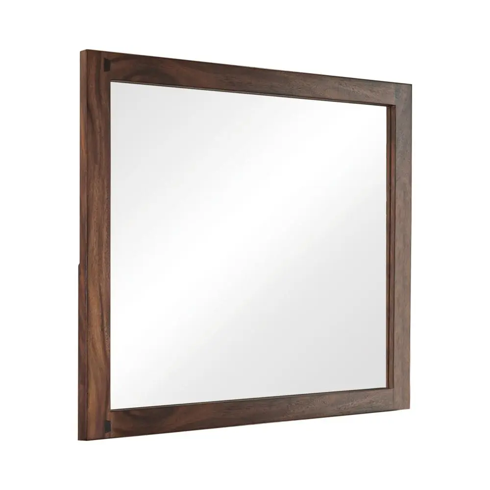 Winslow Dresser Mirror Smokey Walnut Wood Framed