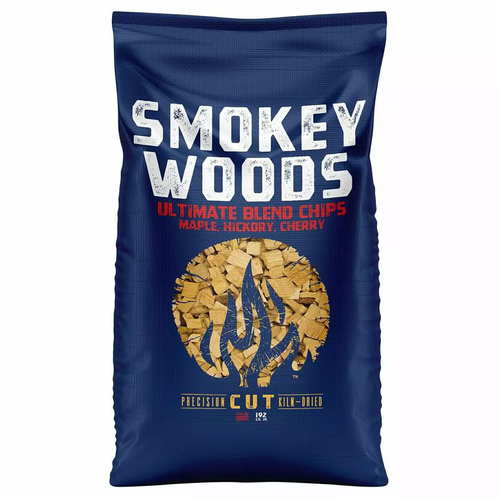 Smokey Woods All Natural Cherry Hickory Maple Wood Smoking Chips 192 Cu BBQ