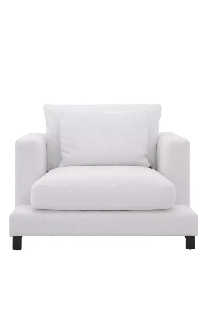 Eichholtz Endless Modern White Accent Armchair Stylish Lounge Chair