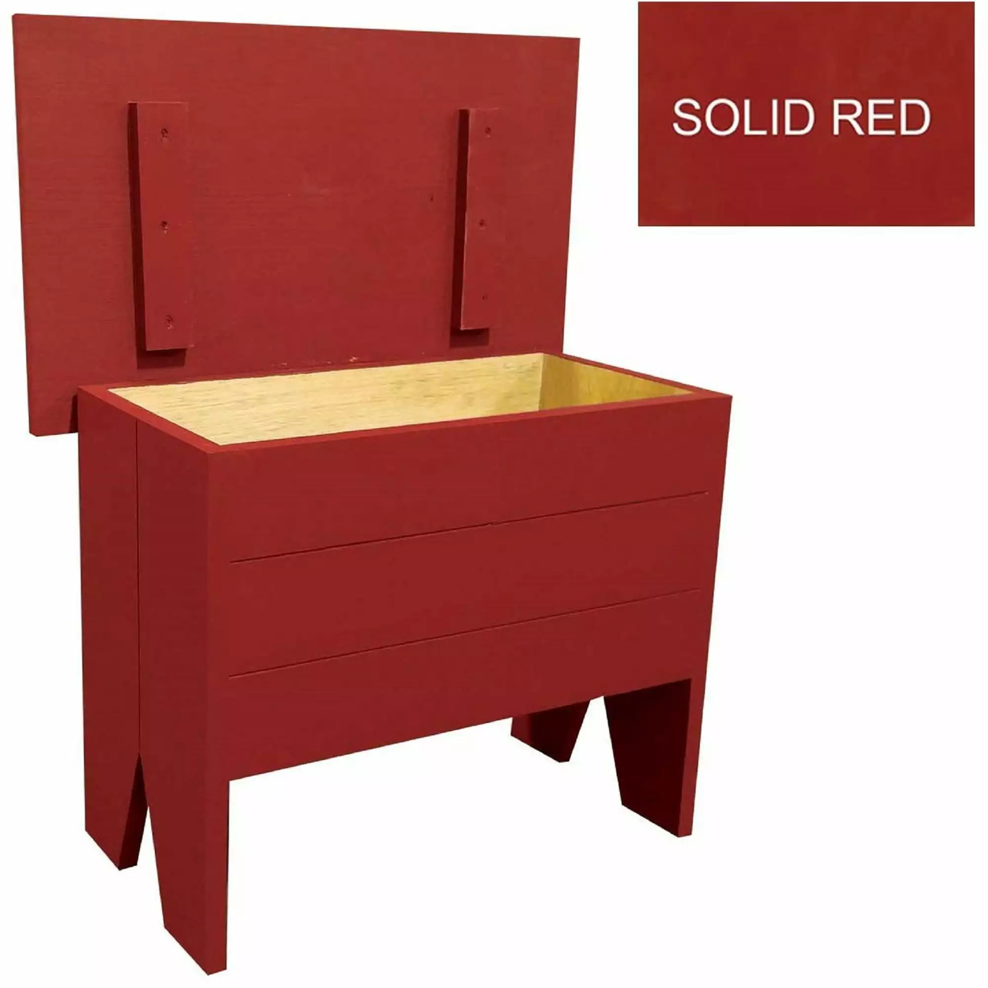Contemporary Home Living 2 Foot Burgundy Red Modern Storage Bench Entryway or Hallway Benches