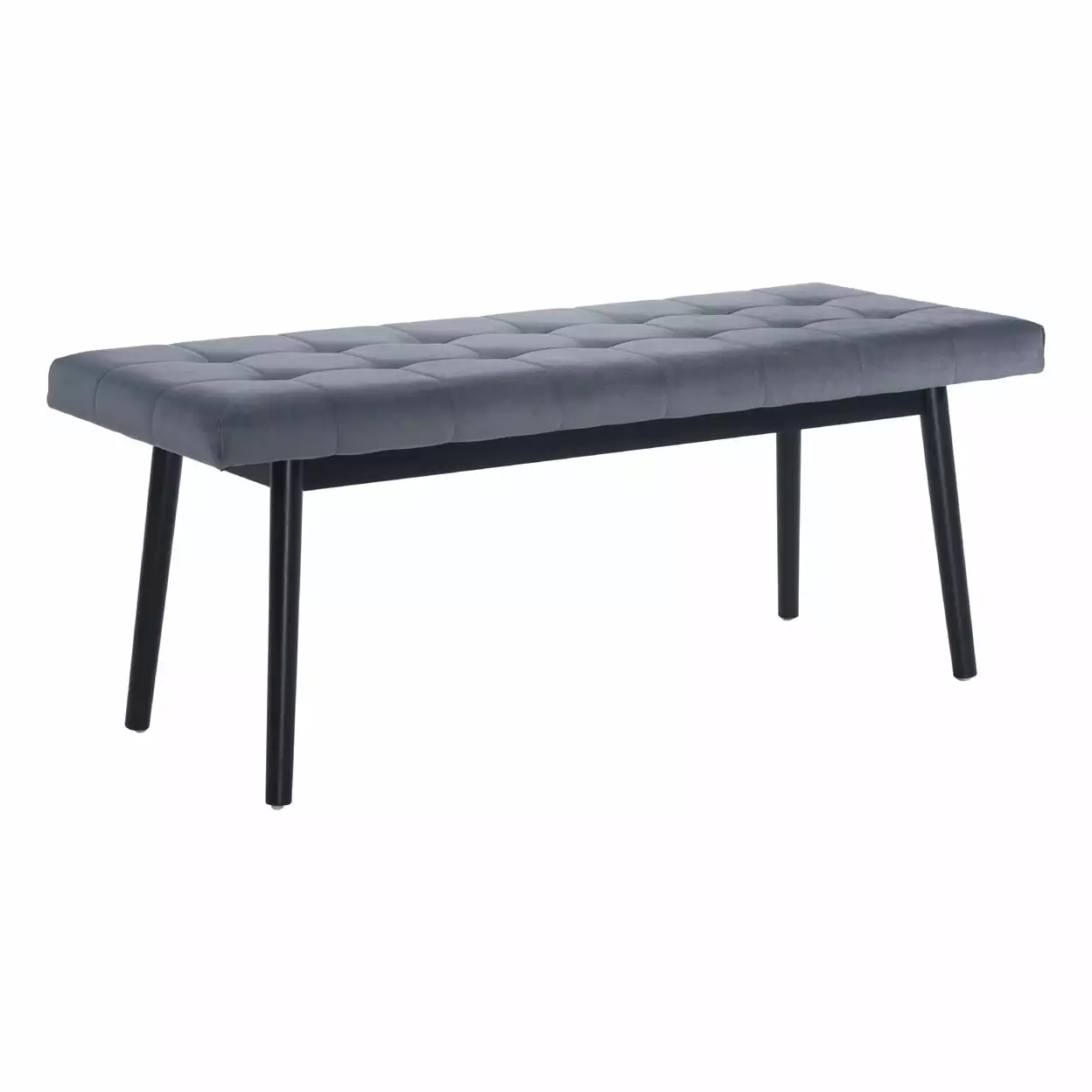 Tanner Bench Gray and Black Modern Living Spaces Benches Zuo Modern