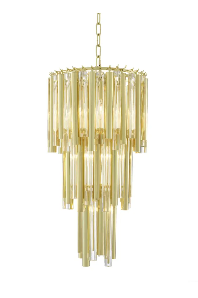 Eichholtz Gigi Small Layered Glass Chandelier Entryway