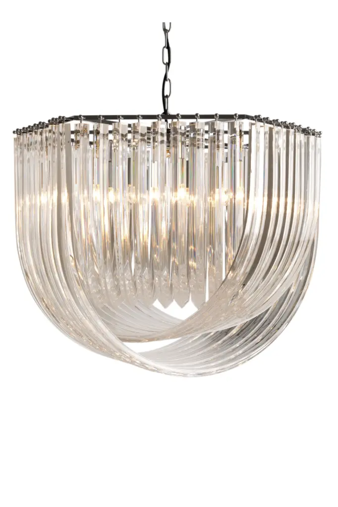 Eichholtz Hyeres Lucite Loop Chandelier Contemporary Lighting