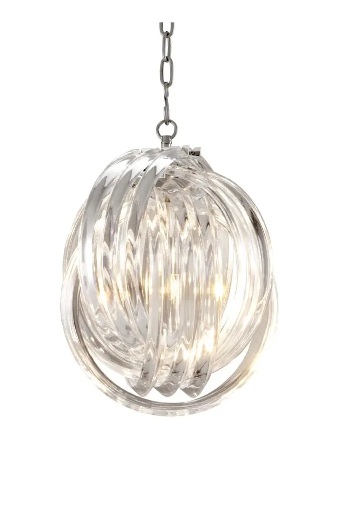 Eichholtz Marco Polo S Lucite Loop Chandelier Small Modern Light