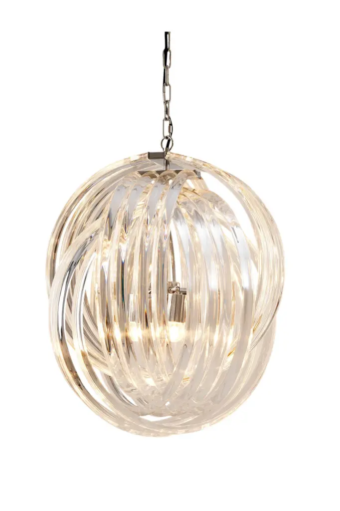 Eichholtz Marco Polo M Lucite Loop Chandelier Unique Lighting