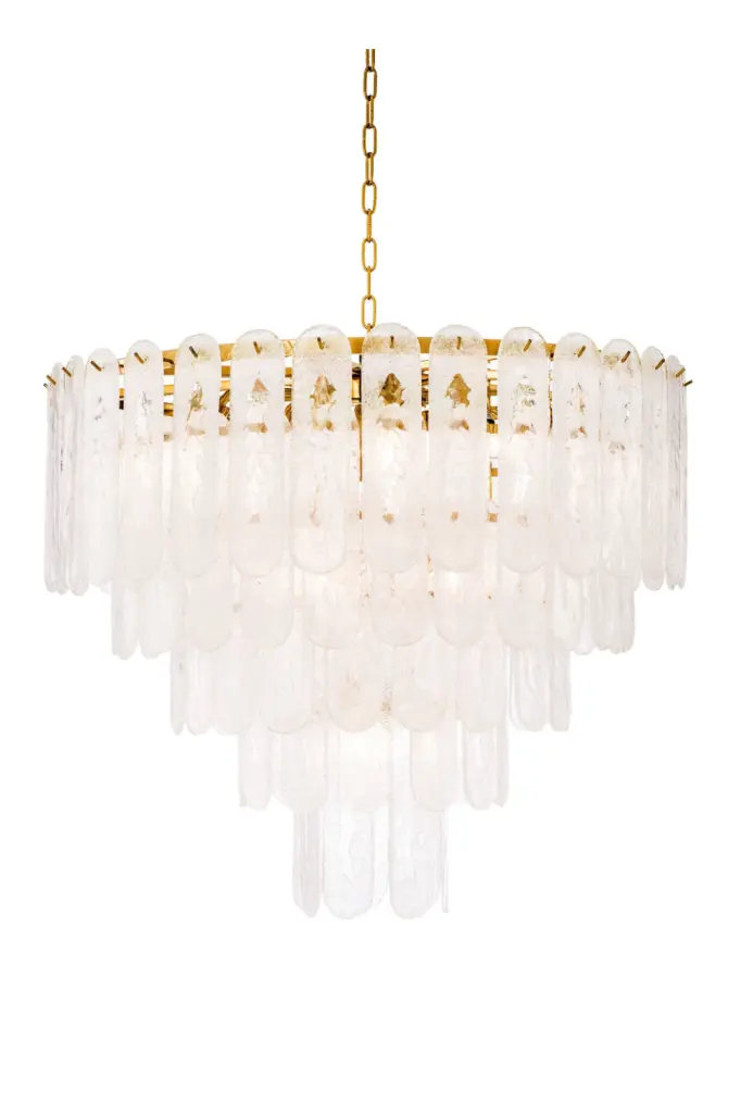Frosted Glass Chandelier Eichholtz Riveria Modern Ceiling Light Fixture