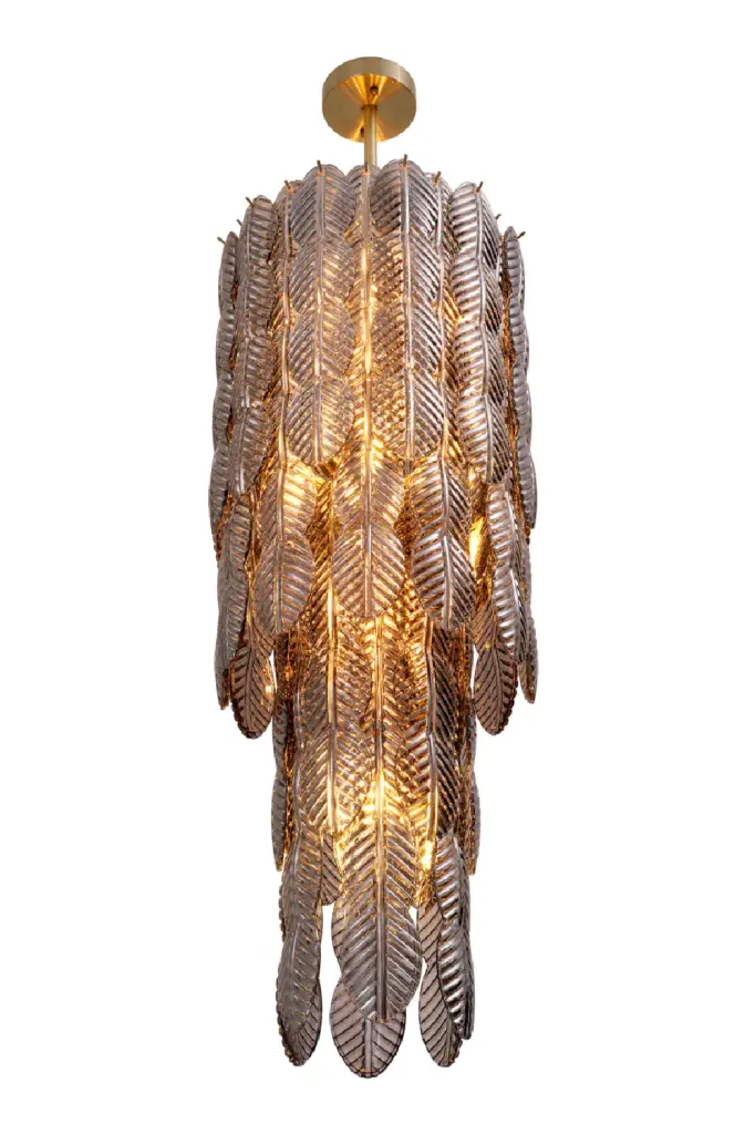 Met x Eichholtz Sahure Smoke Glass Chandelier Large Modern Ceiling Light