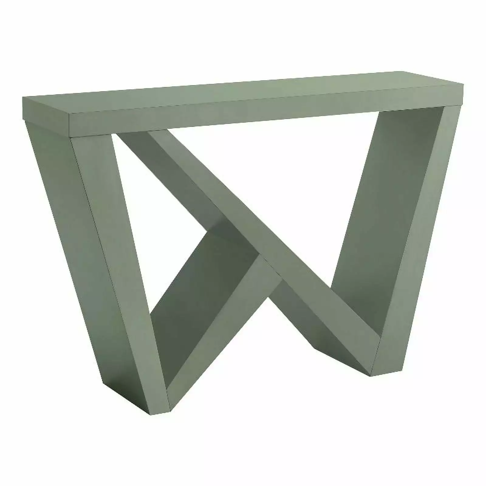 Bowery Hill Modern Sage Green Wood W-Shaped Legs Console Table Console