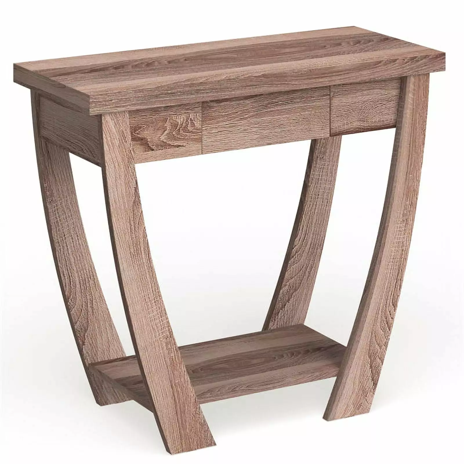 Bowery Hill Modern Wood Console Table Light Oak - Contemporary Entryway Table Console