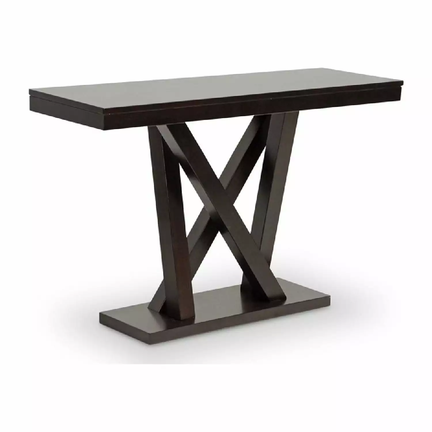 Baxton Studio Everdon Modern Espresso Dark Brown Console Sofa Table Console Wholesale Interiors