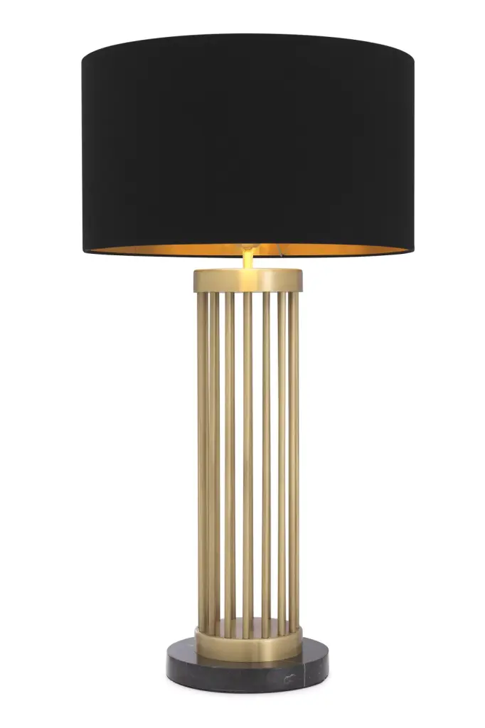 Black Shade Table Lamp Eichholtz Condo Minimalist Design