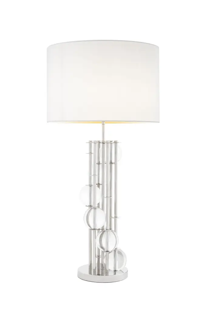 Eichholtz Lorenzo Silver Table Lamp Modern Bedside Lighting