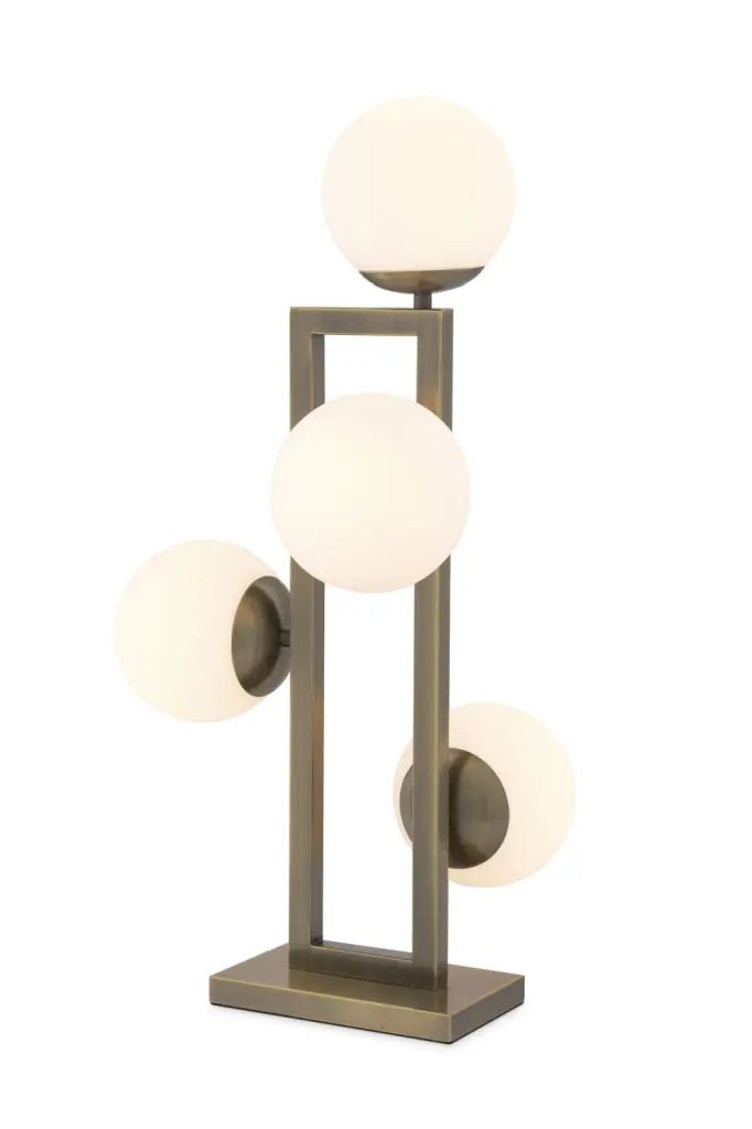 Eichholtz Pascal Brass Glass Globe Table Lamp Modern Home Decor