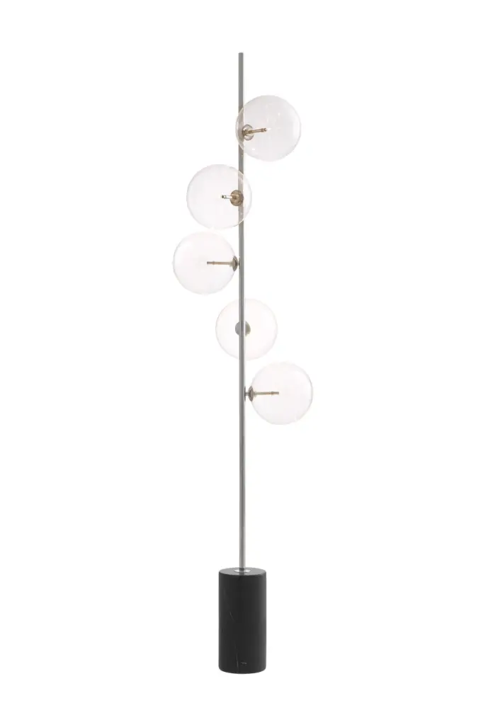 Globe Black Marble Floor Lamp Eichholtz Tempo Modern