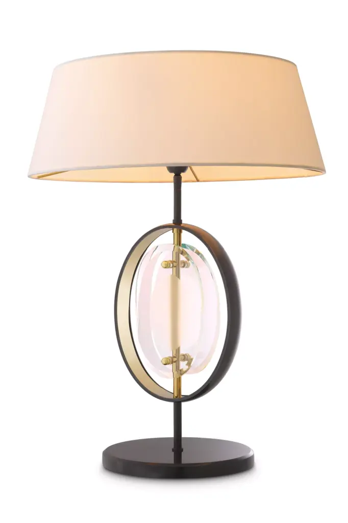 Modern Ringed Table Lamp Eichholtz Vincente Stylish Bedside Lighting
