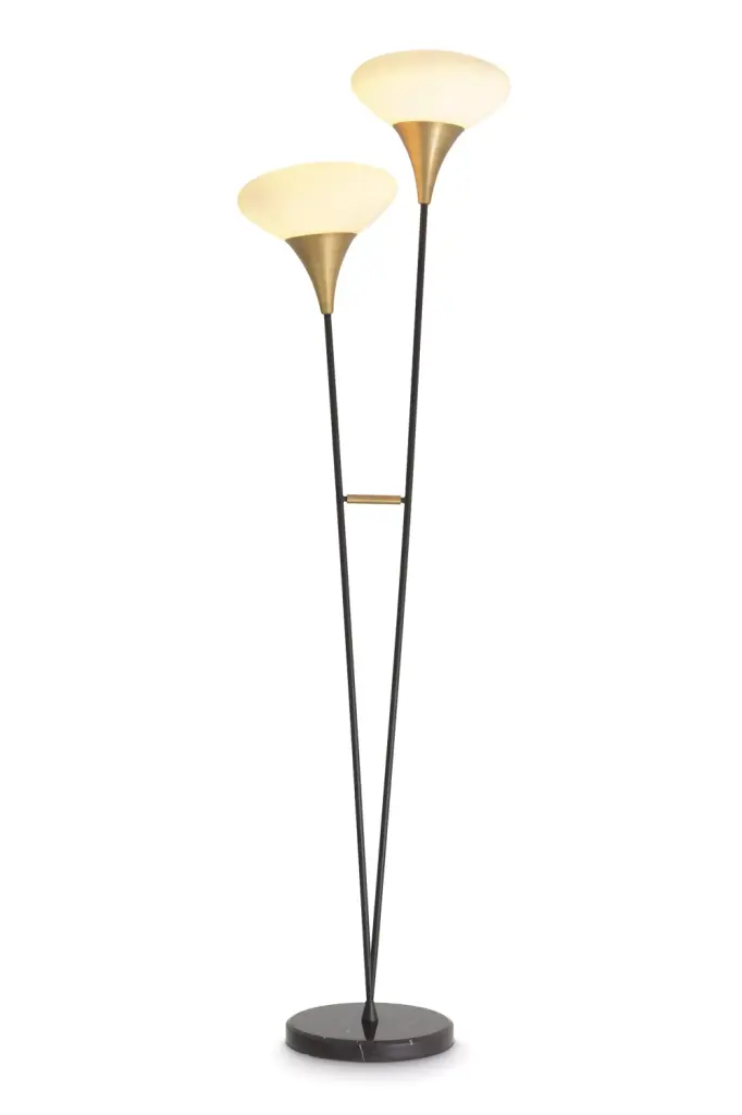 White Glass Shade Floor Lamp Eichholtz Duco Contemporary Home Lighting