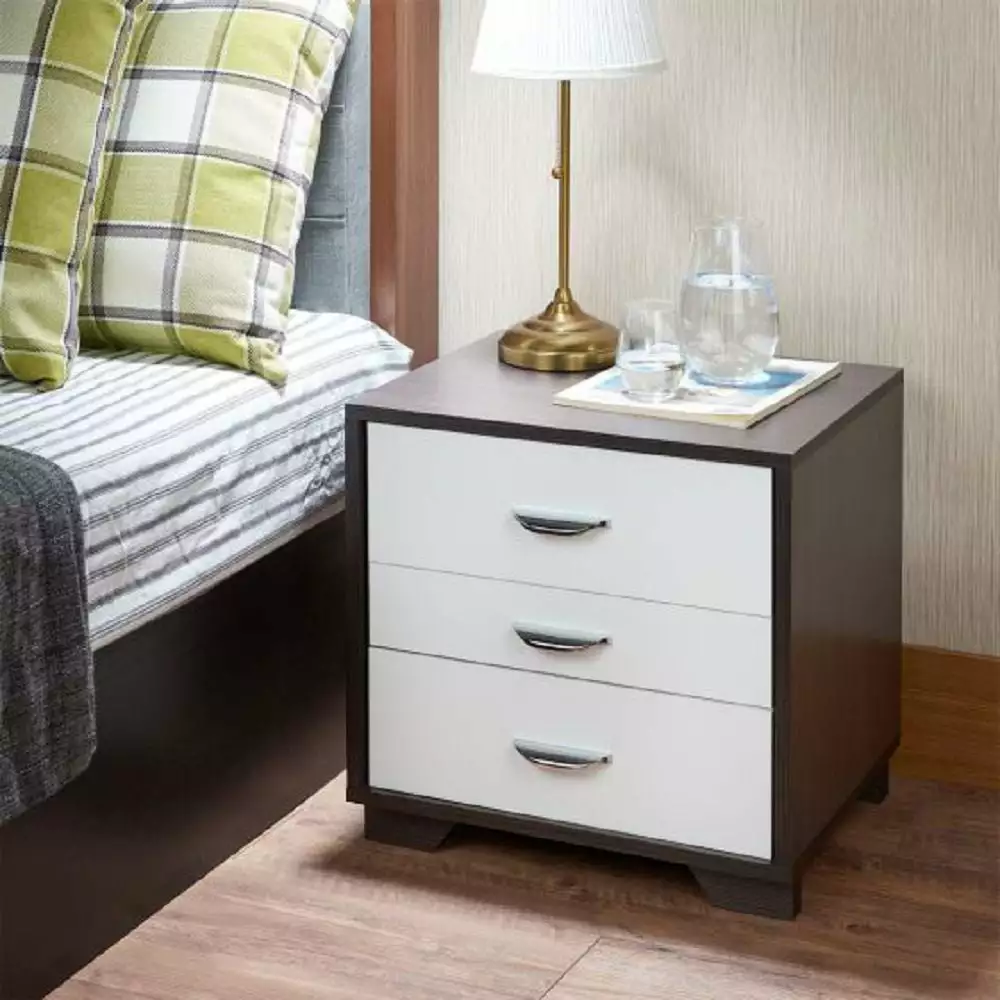 Hassch Eloy Night Table White & Espresso 97342