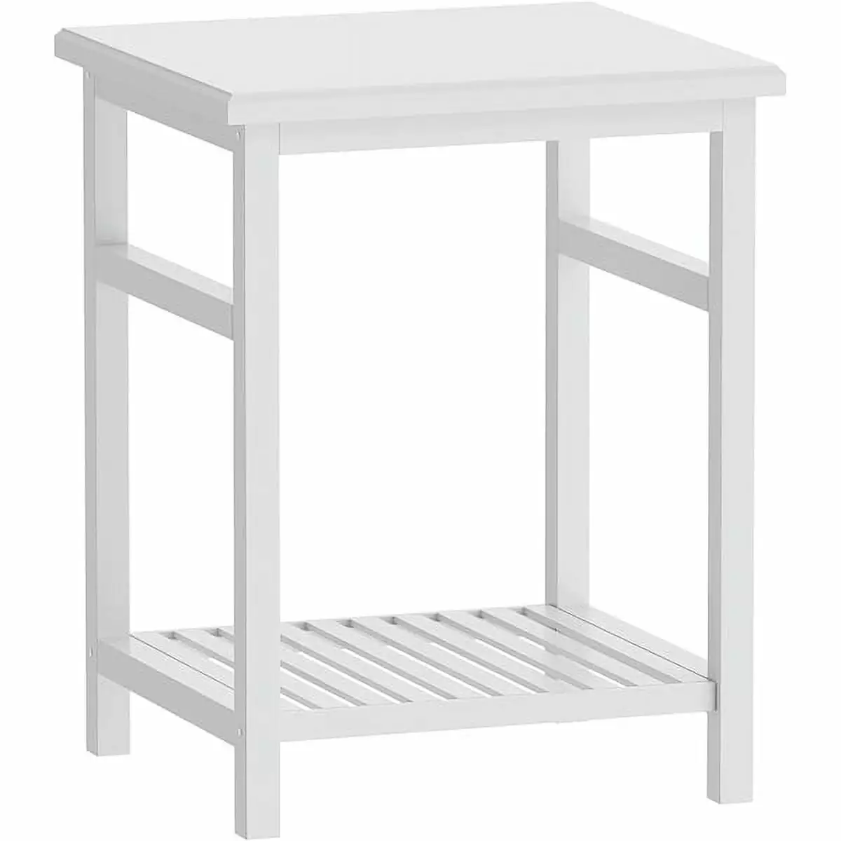 40x30x60cm Simple And Modern White Cabinet Wood Color Legs MDF Spray Paint High Legs Two Drawers Bedside Table 15560 ZPL
