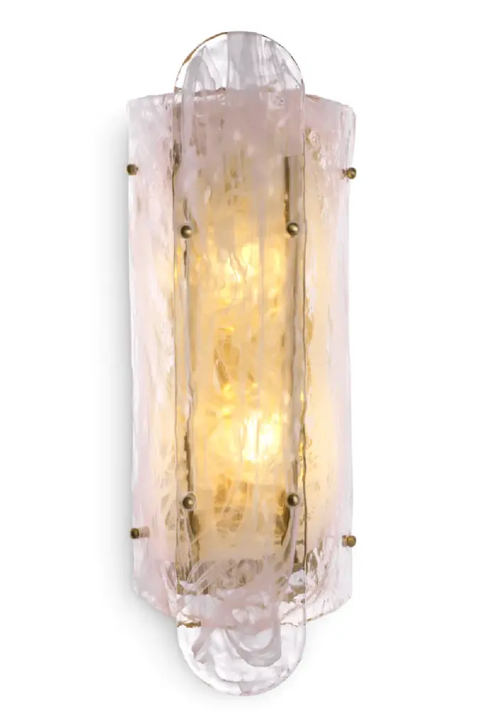 Glass Modern Wall Lamp Eichholtz Ginnis Contemporary Entryway Lighting