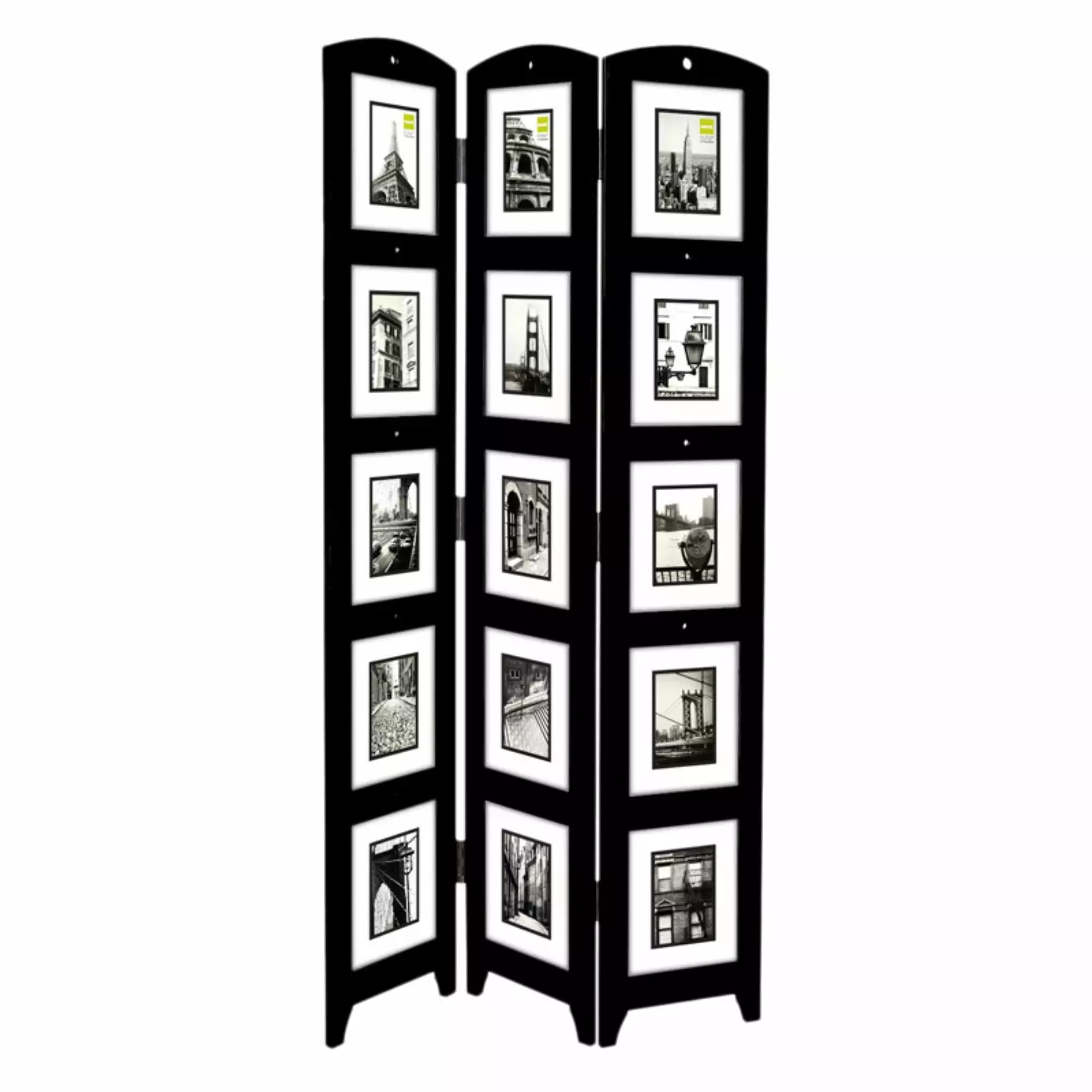 kieragrace KG Contemporary Black Engineered Wood 3-Panel Room Divider