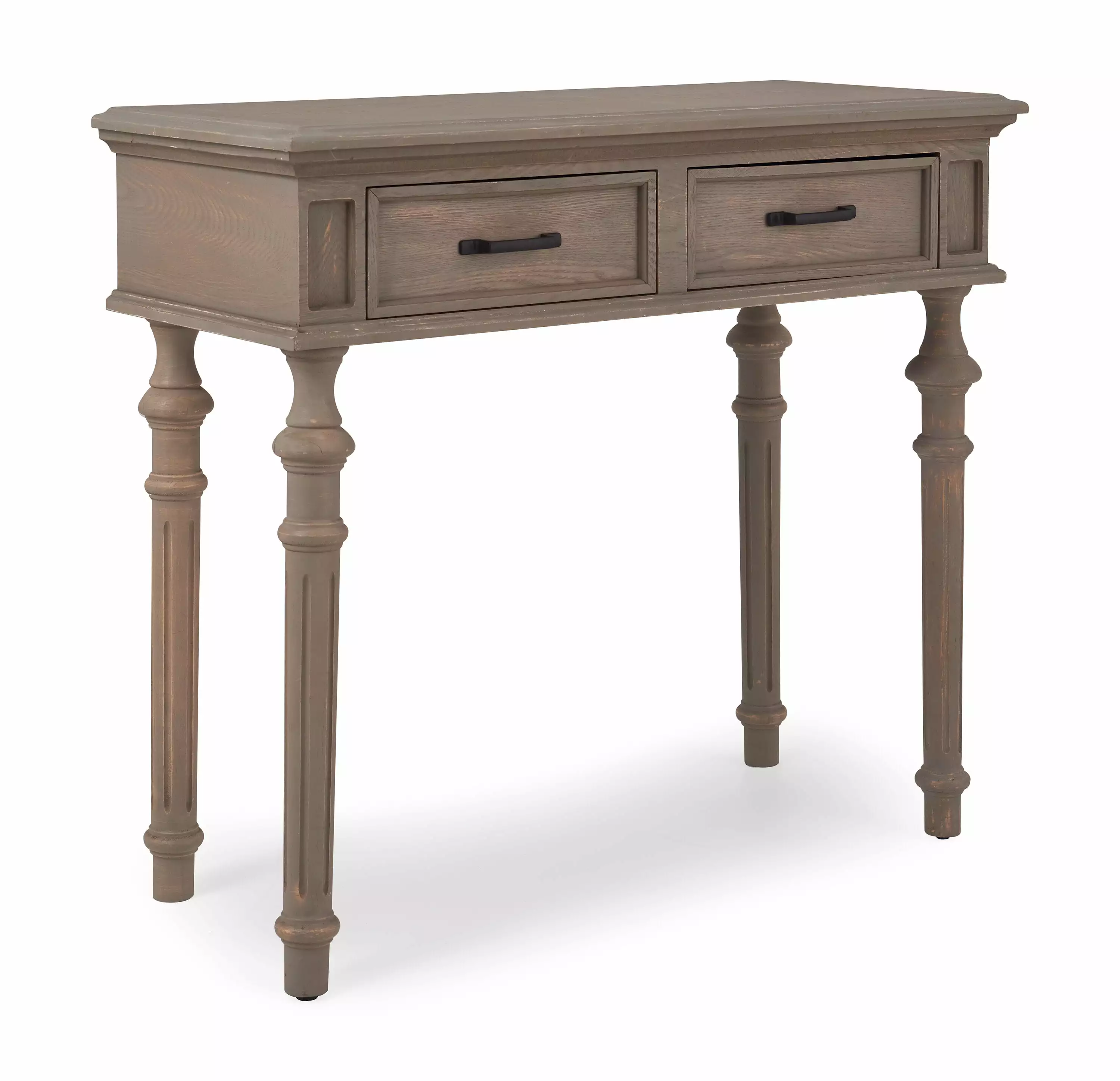 Finch Cassatt 2 Drawer Console Table Gray Finish Modern Living Room Entryway Furniture Console