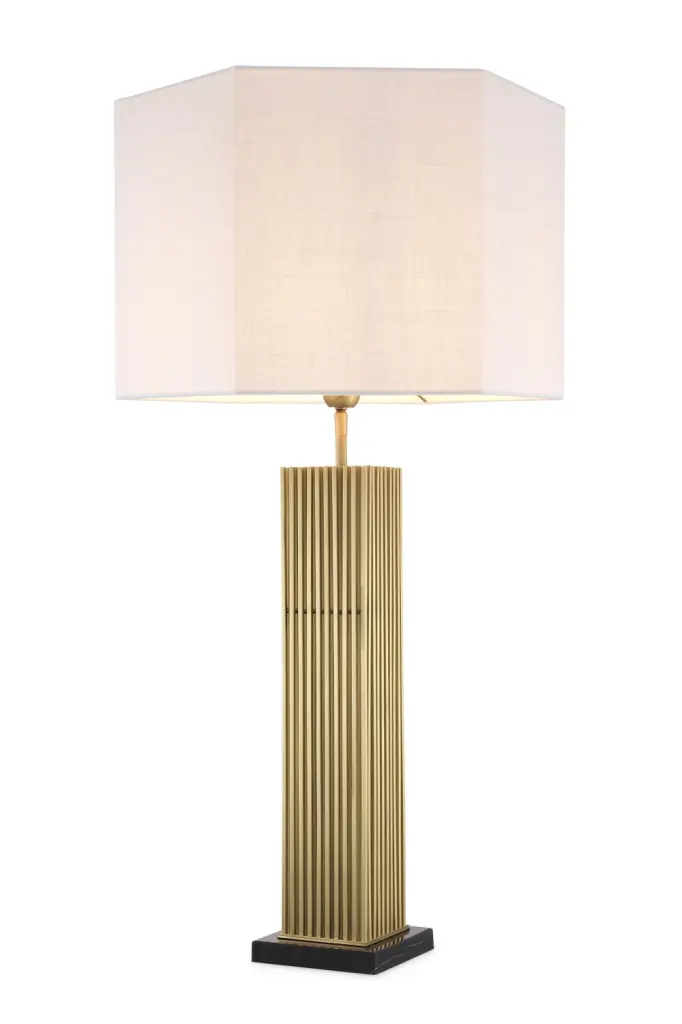 Brass Black Marble Table Lamp Eichholtz Viggo Stylish Lighting