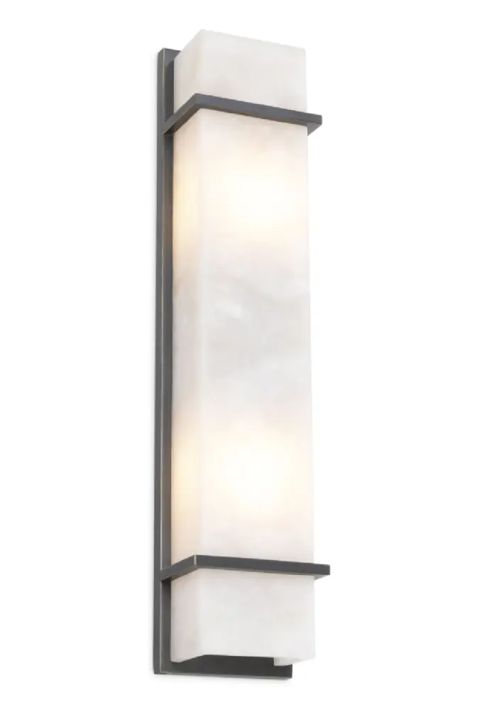 Bronze Alabaster Wall Lamp Eichholtz Spike Modern Lighting Fixture