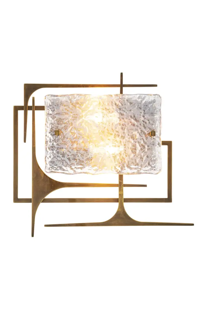 Hand-Blown Glass Wall Lamp Eichholtz Zeno Modern Lighting Fixture