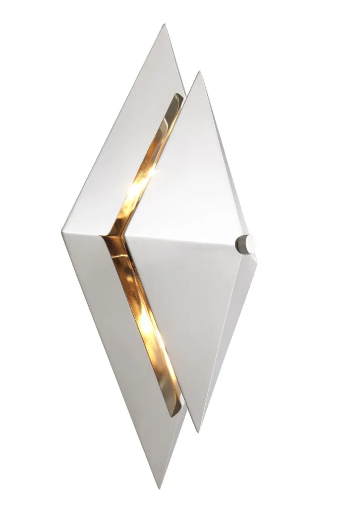 Silver Diamond Wall Lamp Eichholtz Augustas Modern Lighting Fixture