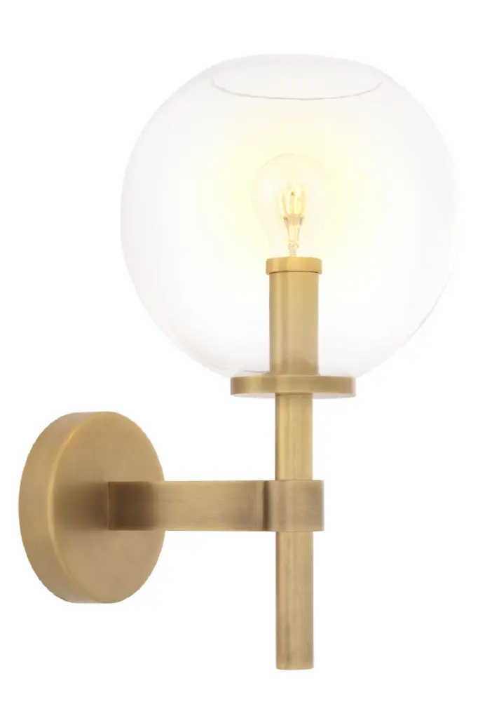 Eichholtz Jade Brass Globe Wall Lamp