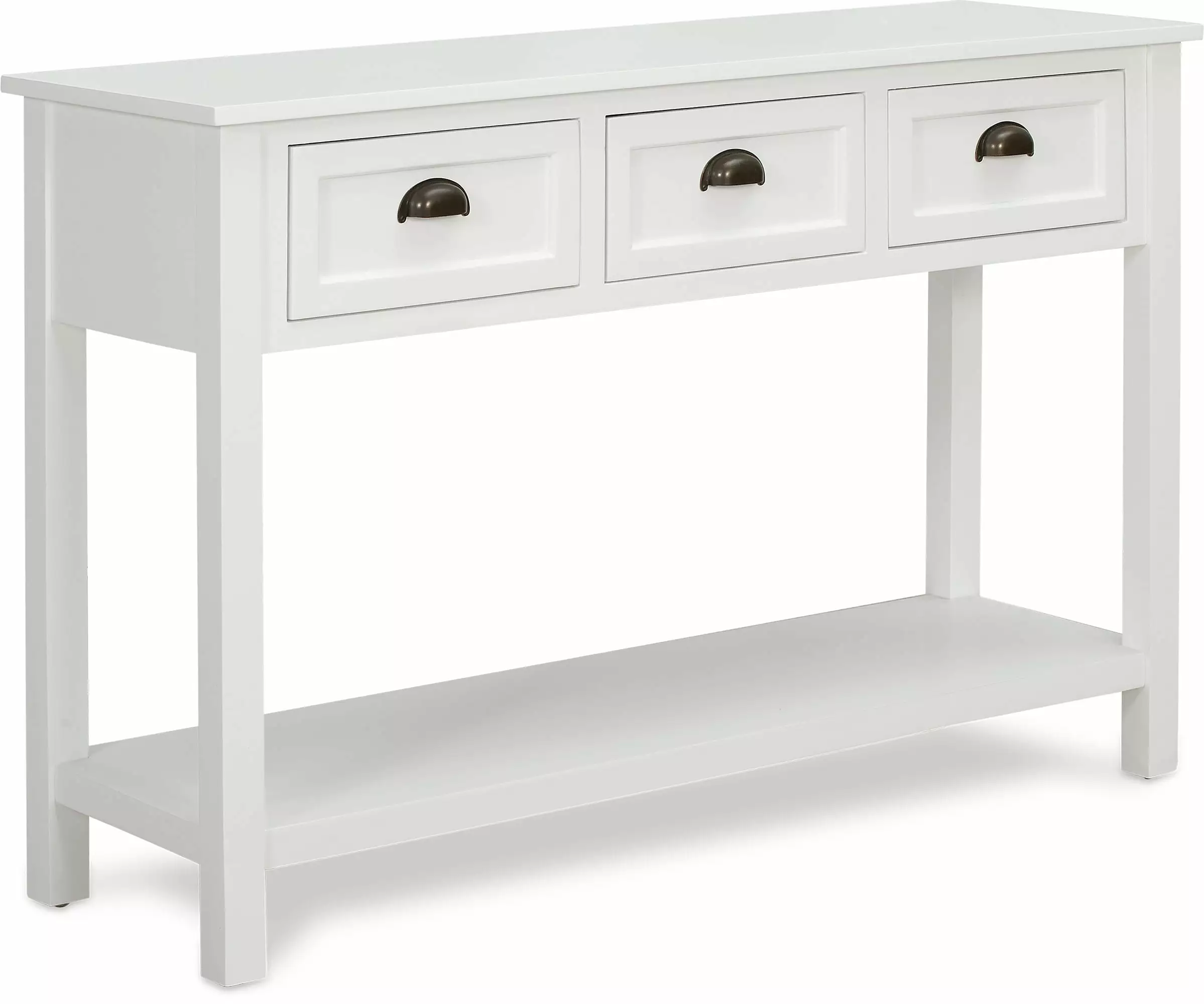 Finch Lockwood White Console Table Modern Living Rooms Console