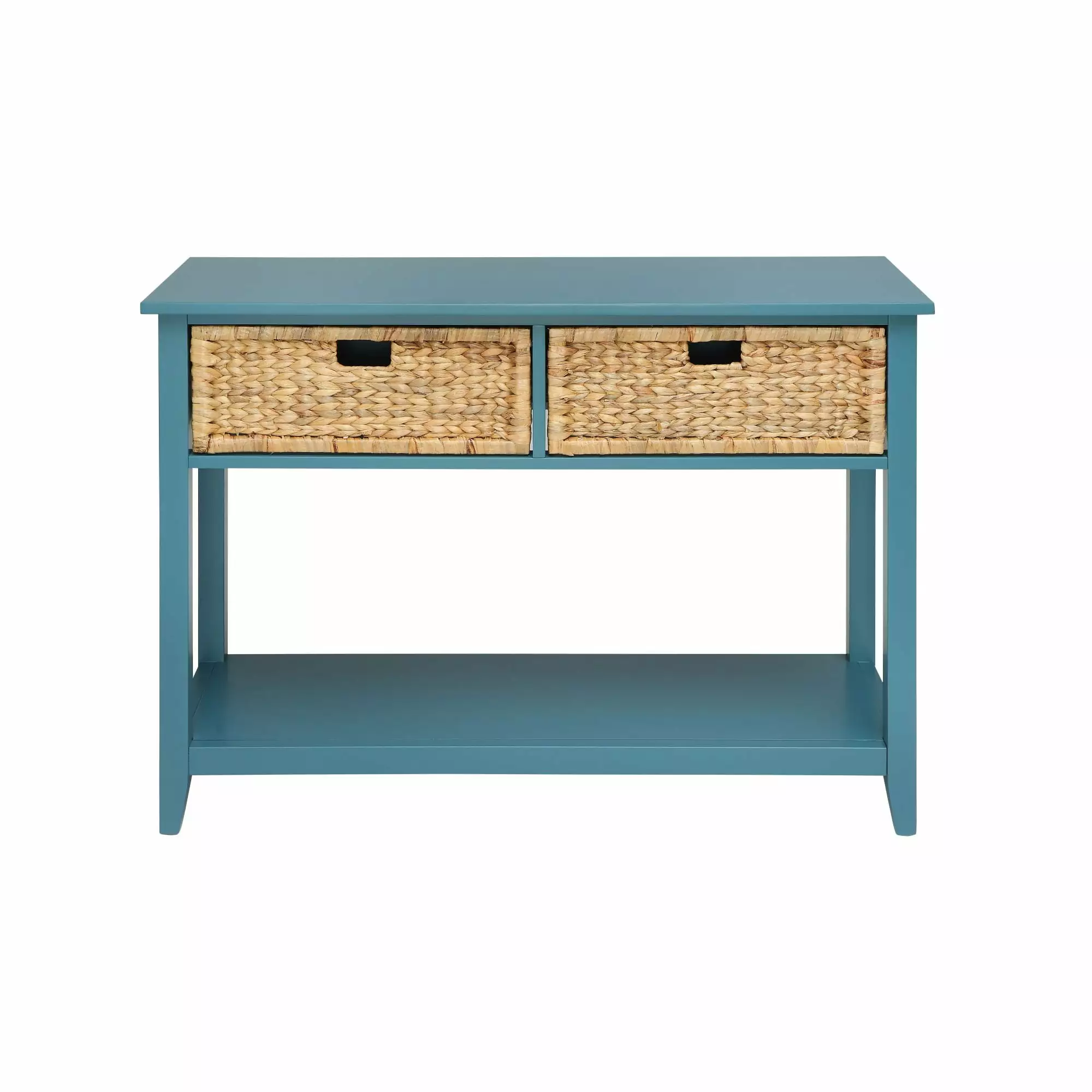 Miekor Furniture Flavius Teal Console Table Modern Entryway Console