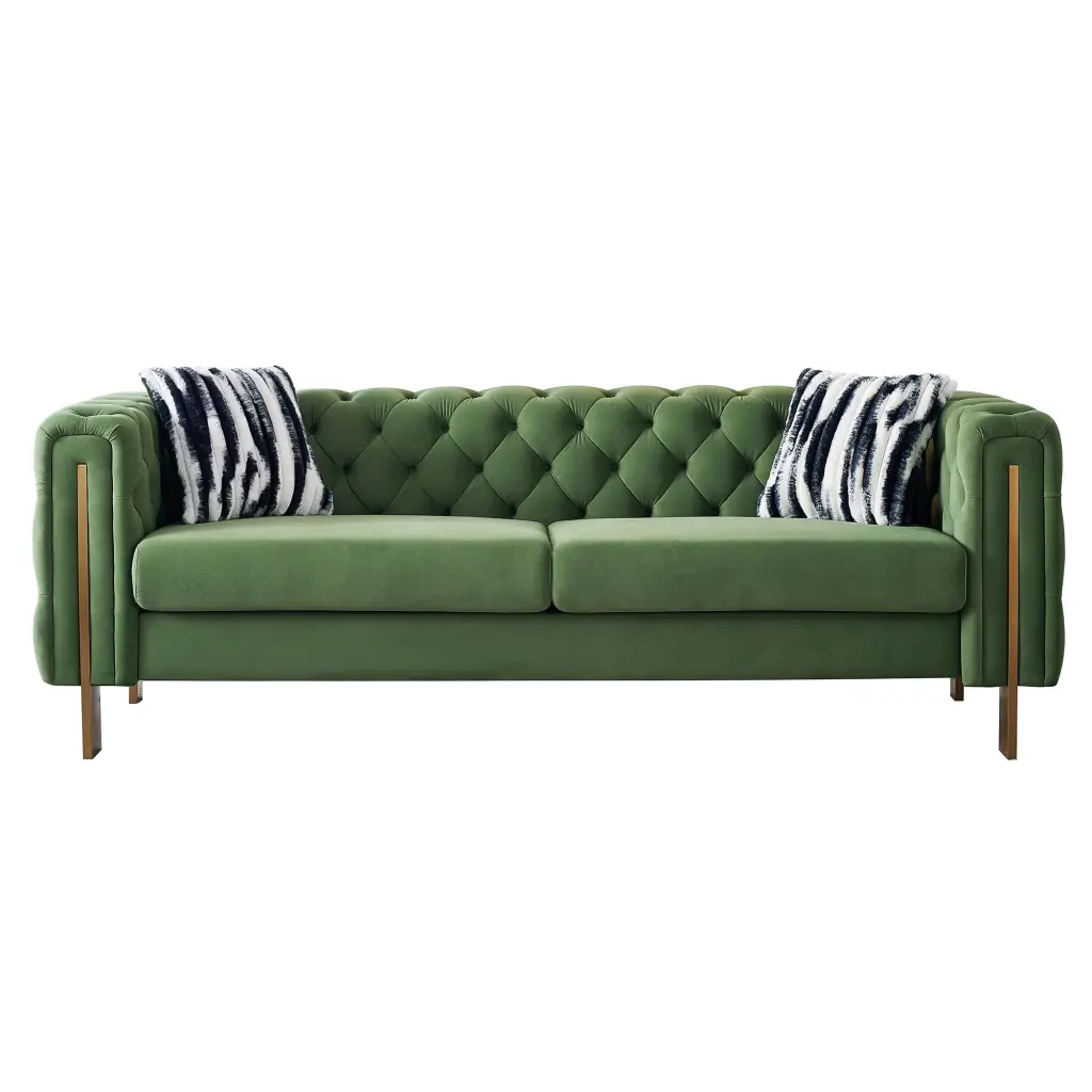 Modern Turquoise Velvet Sofa 949311 Contemporary Living Room Miekor
