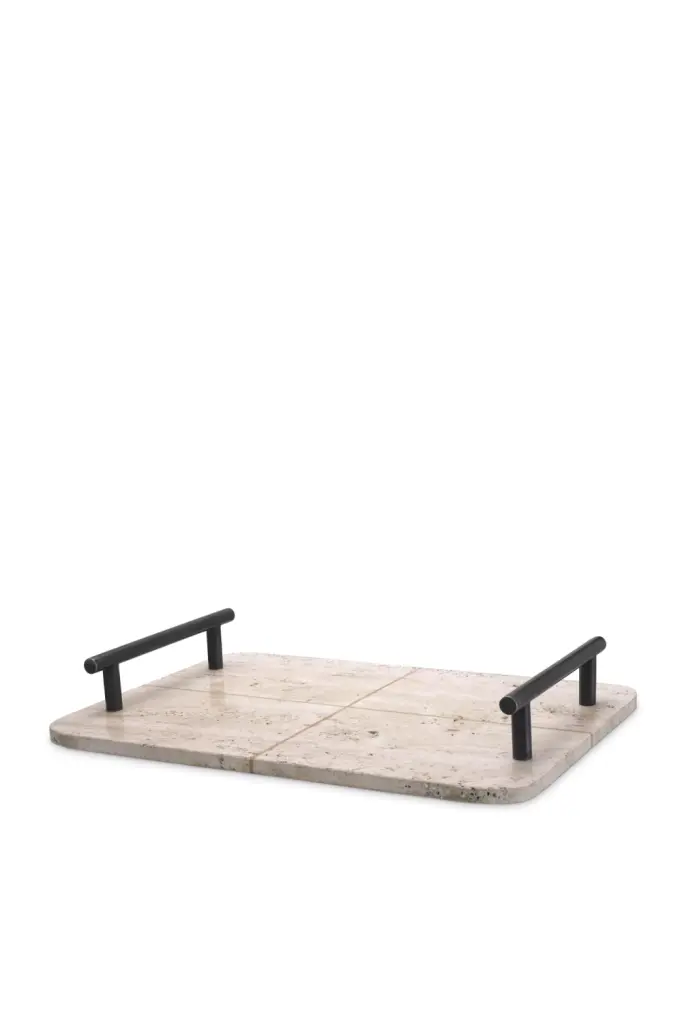 Modern Travertine Tray Eichholtz Ugo Stylish Home Organizer