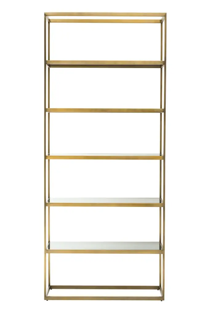 5 Shelf Brass Cabinet Eichholtz Omega Modern Living Room Storage