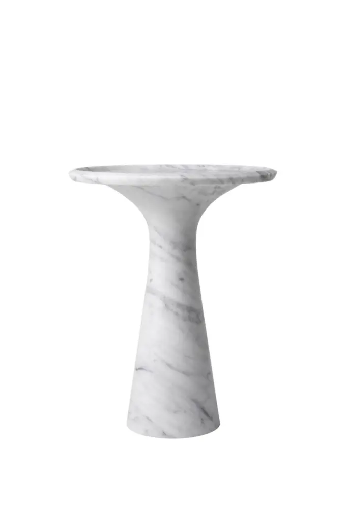 White Marble Side Table Eichholtz Pompano Low Modern Living Room Furniture