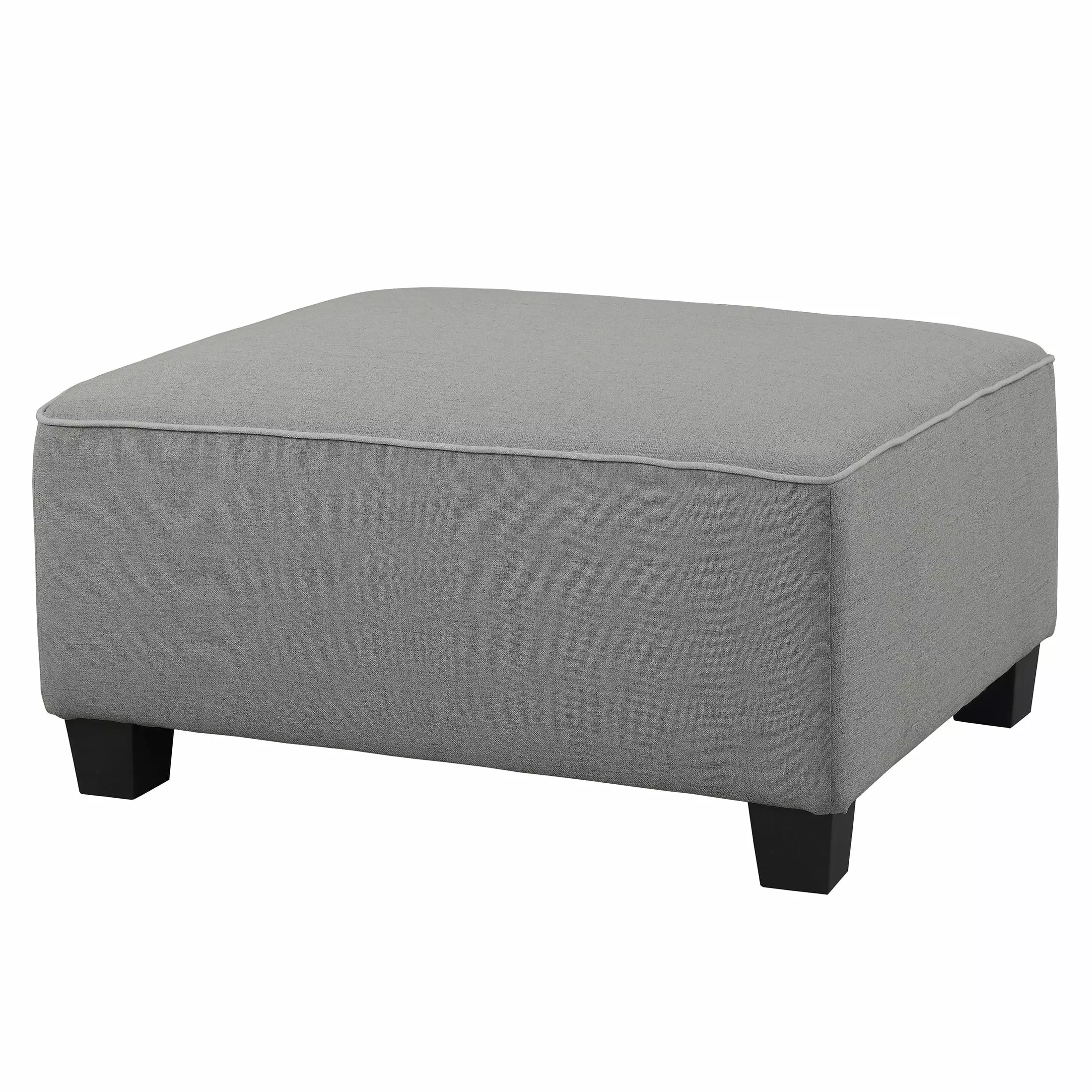 OakvillePark Rosnay Textured Fabric Upholstered Modular Ottoman - Gray - Versatile Seating Ottomans