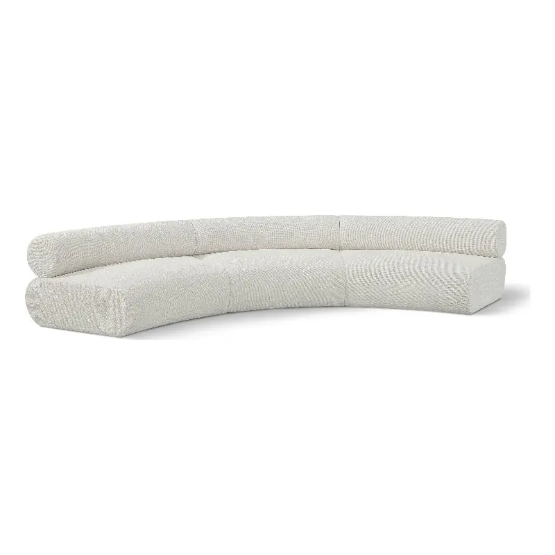 Meridian Furniture Bale Cream Chenille Fabric Modular Sofa - Stylish Sectional Sofa