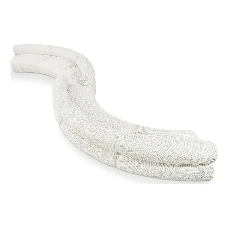 Meridian Furniture Bale Cream Chenille Fabric Modular Sofa - Luxurious Soft Sectional