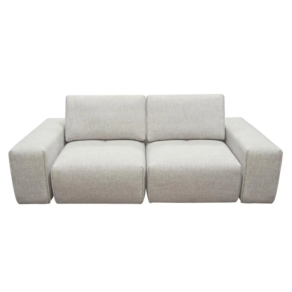 Nova Lifestyle Jazz Modular 2-Seater Light Brown Fabric Sofa Adjustable Backrests